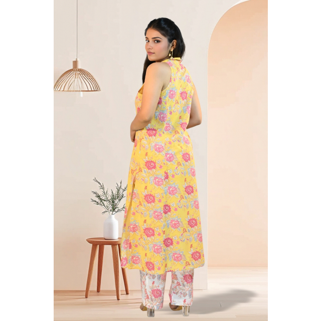 Floral Print Halter Neck Coord