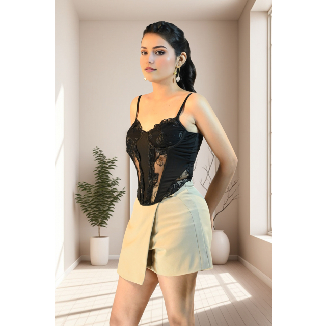 Elegant Lace Corset Top