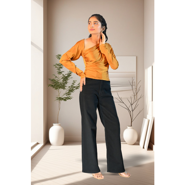 Mustard Mirage - Modern Satin Flow