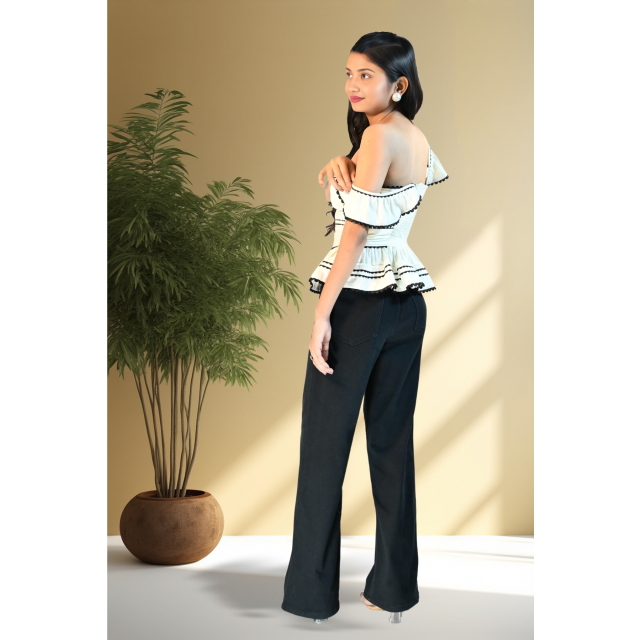 Femme Frame - Lace Strap Cotton Top