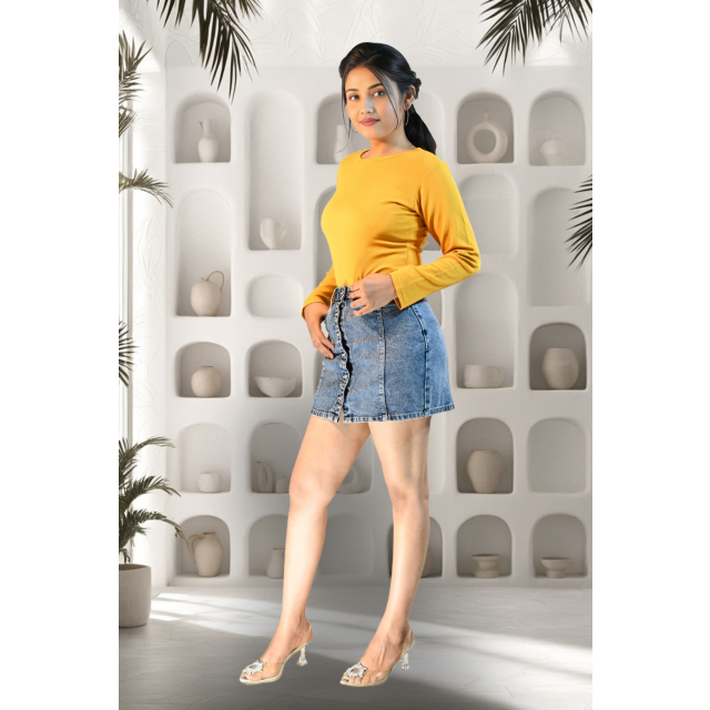 Casual Mustard Yellow Top